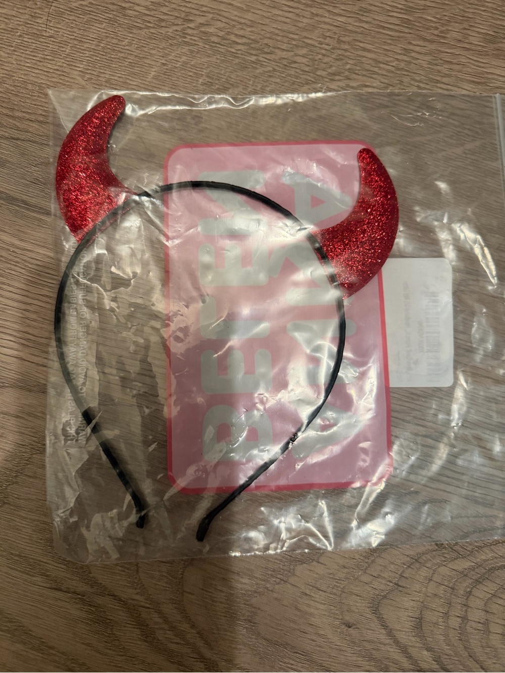 Red Glitter Devil Horn Headband